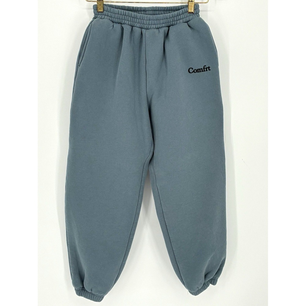 Comfrt Youth Solid Gray Sweatpants XL Regular Pull On Elastic Waist